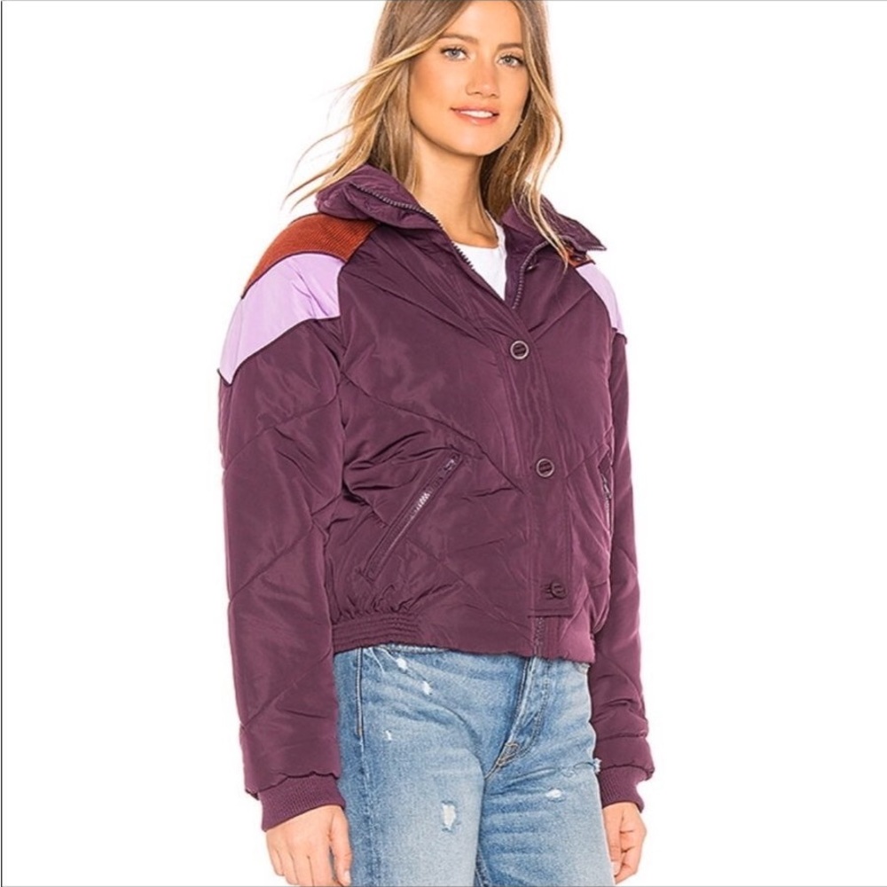 Free People  Purple Heidi Ski Puffer